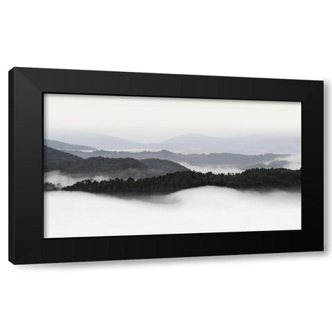 Rolling Fog, Smoky Mountains No. 2 Black Modern Wood Framed Art Print by Bell, Nicholas