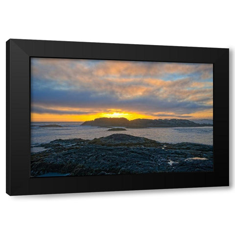 Wickaninnish Sunset Black Modern Wood Framed Art Print with Double Matting by Burdick, Chuck