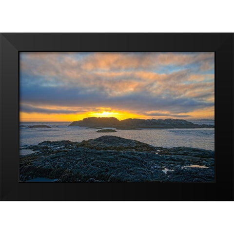 Wickaninnish Sunset Black Modern Wood Framed Art Print by Burdick, Chuck