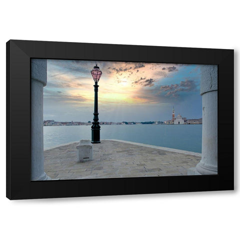 Gran Canale Sunrise #1 Black Modern Wood Framed Art Print by Blaustein, Alan