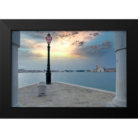 Gran Canale Sunrise #1 Black Modern Wood Framed Art Print by Blaustein, Alan