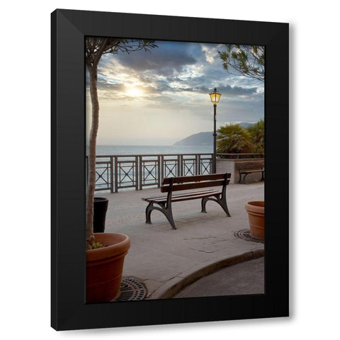 Monterosso Sunrise #2 Black Modern Wood Framed Art Print with Double Matting by Blaustein, Alan