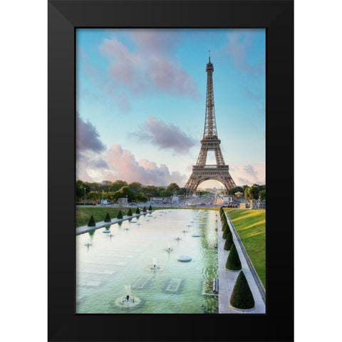 Eiffel Tower View I Black Modern Wood Framed Art Print by Blaustein, Alan