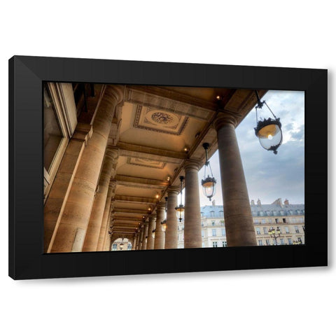 Paris Cityscape II Black Modern Wood Framed Art Print by Blaustein, Alan