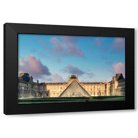 The Louvre Palace Museum I Black Modern Wood Framed Art Print with Double Matting by Blaustein, Alan