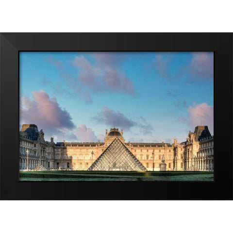 The Louvre Palace Museum I Black Modern Wood Framed Art Print by Blaustein, Alan