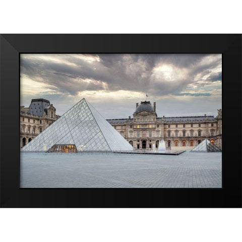 The Louvre Palace Museum II Black Modern Wood Framed Art Print by Blaustein, Alan