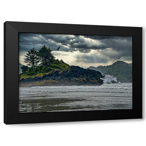 Before The Storm Black Modern Wood Framed Art Print with Double Matting by Burdick, Chuck