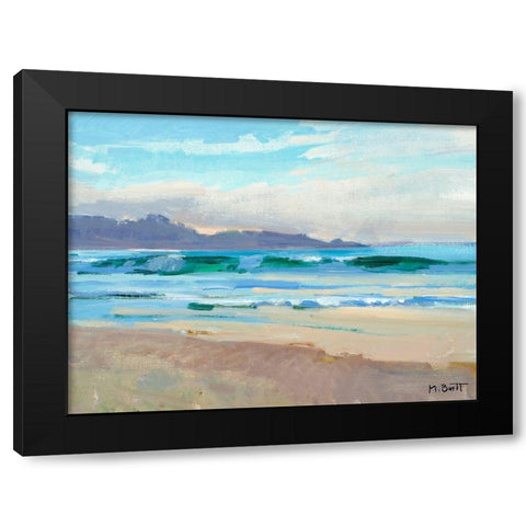 Carmel Beach Black Modern Wood Framed Art Print by Burtt, Marcia