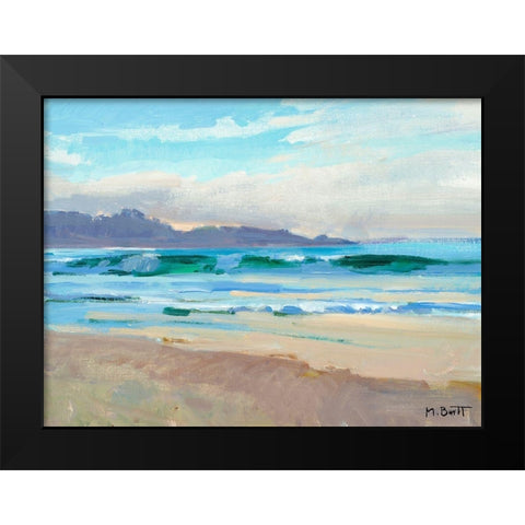 Carmel Beach Black Modern Wood Framed Art Print by Burtt, Marcia
