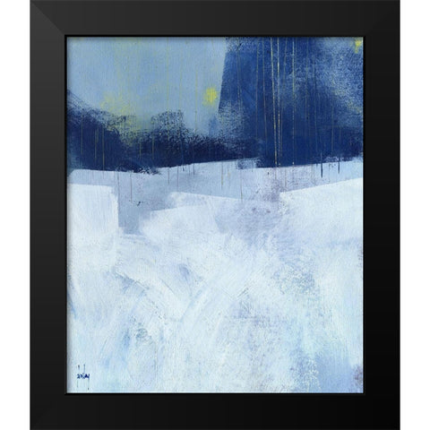 Blue Sticks Black Modern Wood Framed Art Print by Bailey, Paul