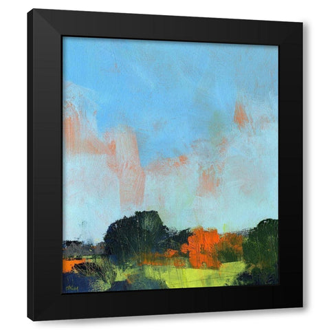 Burst Black Modern Wood Framed Art Print with Double Matting by Bailey, Paul