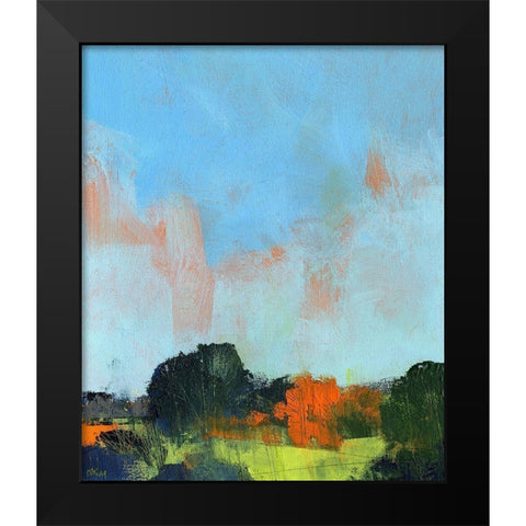 Burst Black Modern Wood Framed Art Print by Bailey, Paul