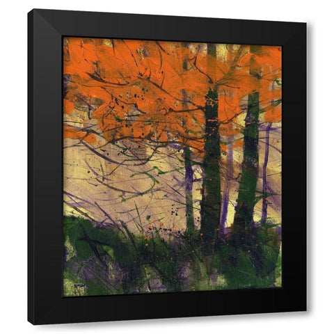 Flame Black Modern Wood Framed Art Print with Double Matting by Bailey, Paul