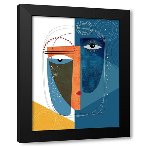 Krsna Black Modern Wood Framed Art Print with Double Matting by Banerjee, Ishita