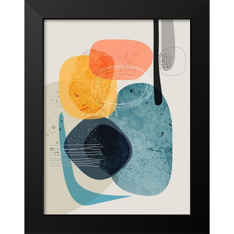 Rocks Duo 2 Black Modern Wood Framed Art Print by Banerjee, Ishita