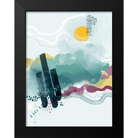 Seafoam Black Modern Wood Framed Art Print by Banerjee, Ishita
