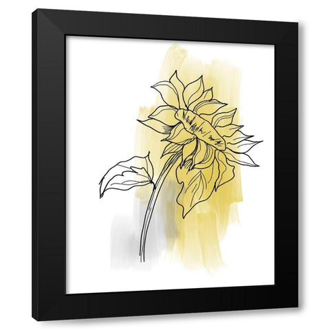 Botanique en Gris 2 Black Modern Wood Framed Art Print with Double Matting by Baker, Bronwyn