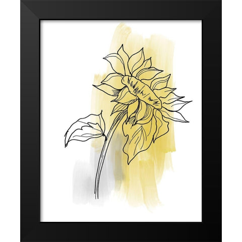 Botanique en Gris 2 Black Modern Wood Framed Art Print by Baker, Bronwyn