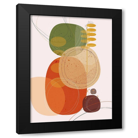 Autumn Sunset Black Modern Wood Framed Art Print with Double Matting by Banerjee, Ishita