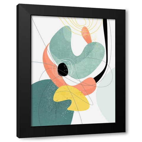 Galactic 01 - Jupiter Black Modern Wood Framed Art Print by Banerjee, Ishita