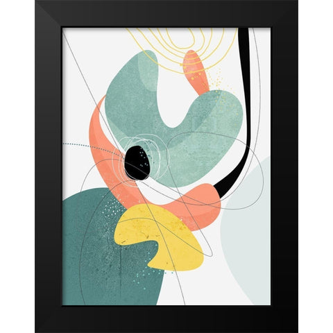 Galactic 01 - Jupiter Black Modern Wood Framed Art Print by Banerjee, Ishita