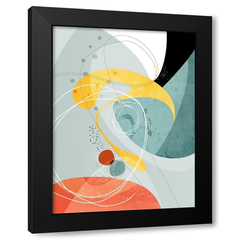 Galactic 02 - Crossings Black Modern Wood Framed Art Print with Double Matting by Banerjee, Ishita