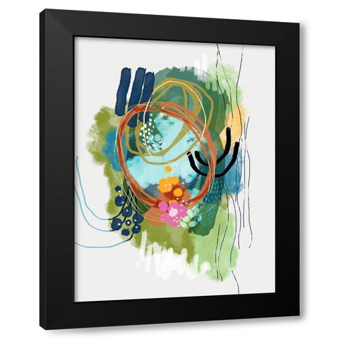 Lilies On The Lake Black Modern Wood Framed Art Print with Double Matting by Banerjee, Ishita