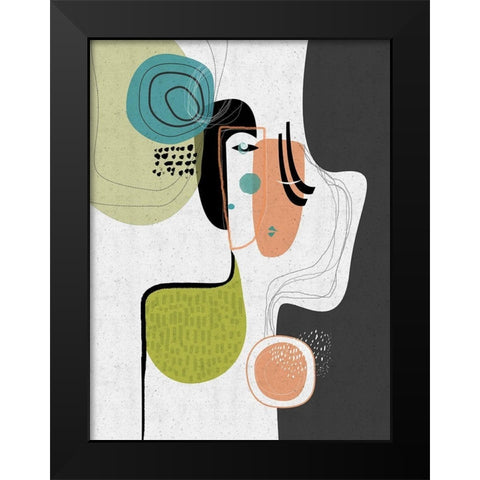 Love In Pieces Black Modern Wood Framed Art Print by Banerjee, Ishita