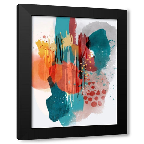 Lyrics Black Modern Wood Framed Art Print by Banerjee, Ishita