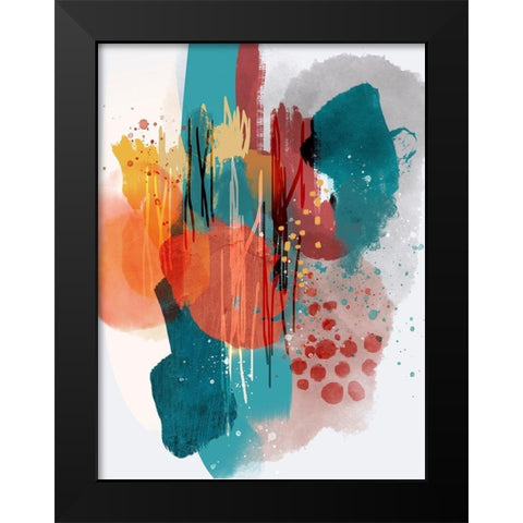 Lyrics Black Modern Wood Framed Art Print by Banerjee, Ishita