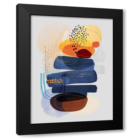 Oceans Apart Black Modern Wood Framed Art Print by Banerjee, Ishita