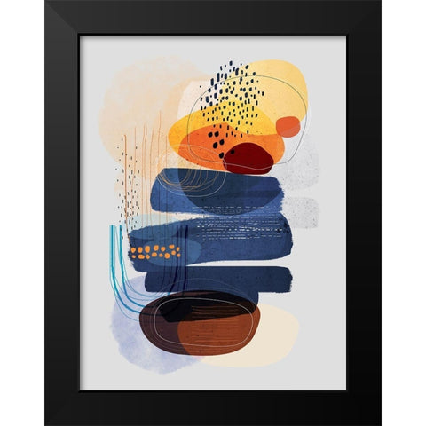 Oceans Apart Black Modern Wood Framed Art Print by Banerjee, Ishita