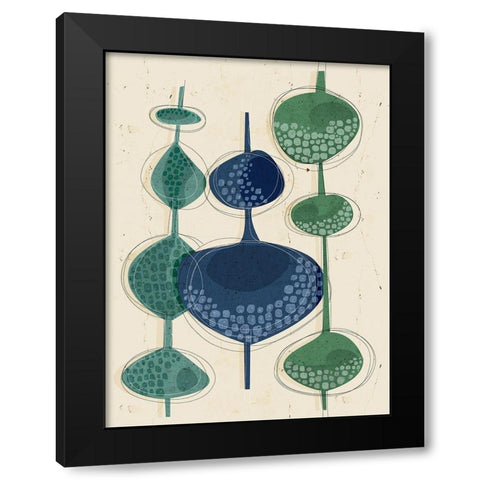Towering Trees Black Modern Wood Framed Art Print with Double Matting by Banerjee, Ishita