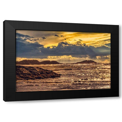 Golden Sunset Black Modern Wood Framed Art Print with Double Matting by Burdick, Chuck