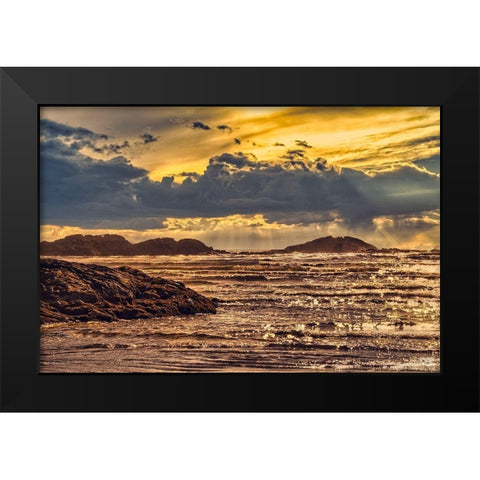 Golden Sunset Black Modern Wood Framed Art Print by Burdick, Chuck