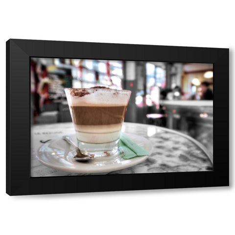 Capuccino-Montmartre Black Modern Wood Framed Art Print with Double Matting by Blaustein, Alan