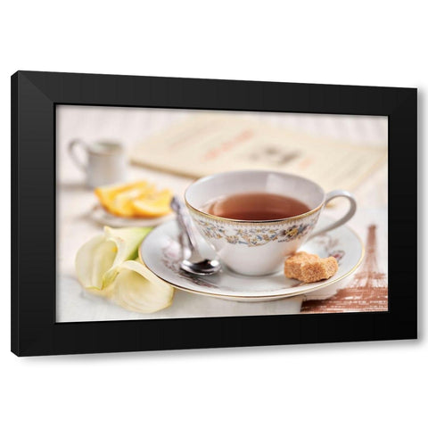 Cafe de Paris No. 2 Black Modern Wood Framed Art Print by Blaustein, Alan