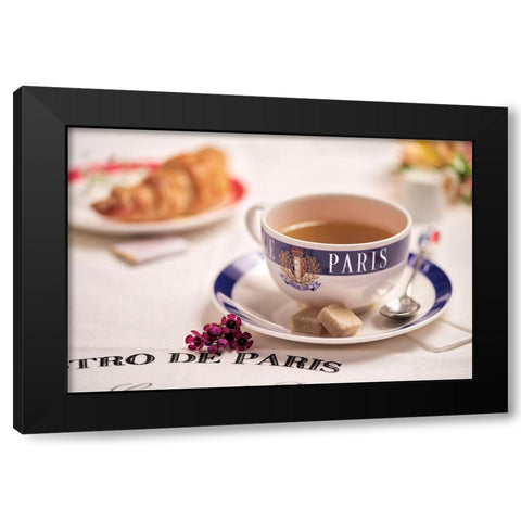 Paris Bistro No. 3 Black Modern Wood Framed Art Print by Blaustein, Alan