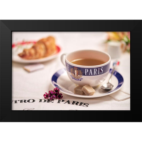 Paris Bistro No. 3 Black Modern Wood Framed Art Print by Blaustein, Alan