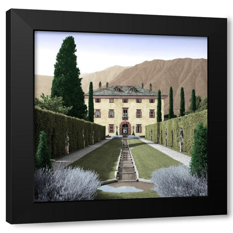 Villa Balbiano No. 3 Black Modern Wood Framed Art Print by Blaustein, Alan