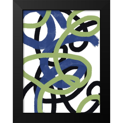 Scribble No. 2 Black Modern Wood Framed Art Print by Baker, Bronwyn