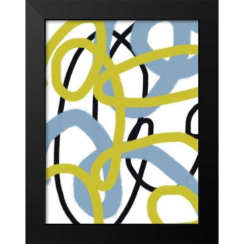 Scribble No. 3 Black Modern Wood Framed Art Print by Baker, Bronwyn