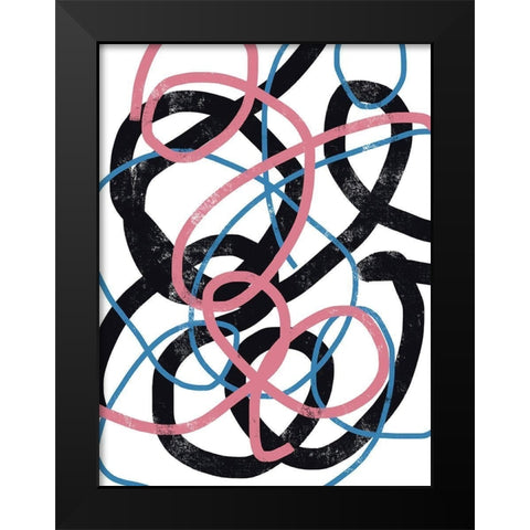Scribble No. 4 Black Modern Wood Framed Art Print by Baker, Bronwyn