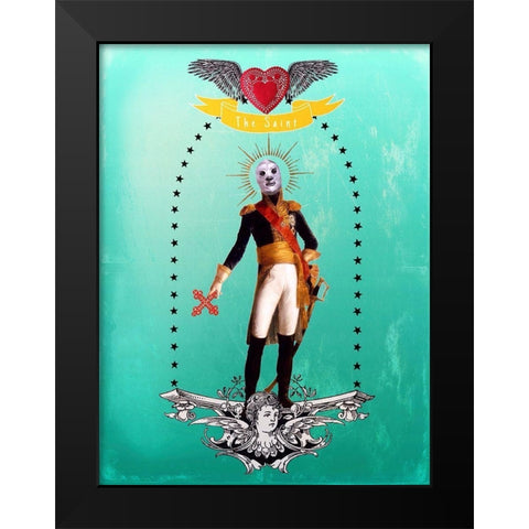 The Saint Black Modern Wood Framed Art Print by Brothers, Erika C.