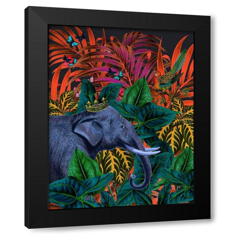 Tropical Jungle Black Modern Wood Framed Art Print by Brothers, Erika C.