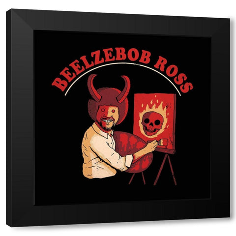 Beelzebob Ross Black Modern Wood Framed Art Print by Buxton, Michael