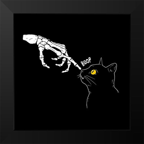 Spooky Boop Black Modern Wood Framed Art Print by Buxton, Michael