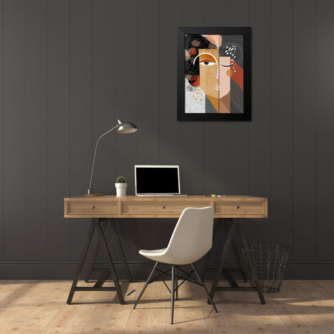 Earth Black Modern Wood Framed Art Print by Banerjee, Ishita