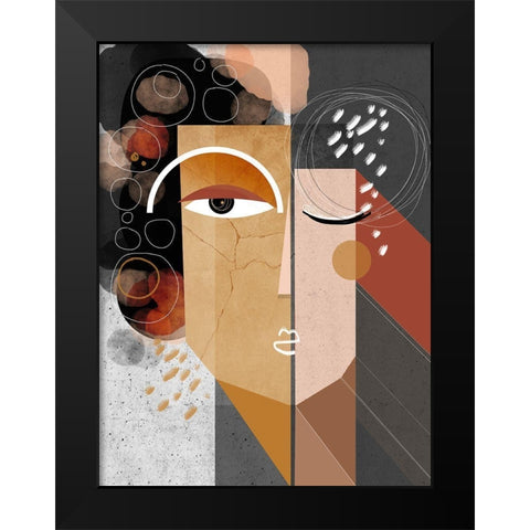 Earth Black Modern Wood Framed Art Print by Banerjee, Ishita